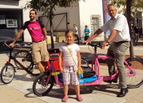 Lastenräder. Hier bei einer "cyclelogistics"-Veranstaltung 2011 in Graz